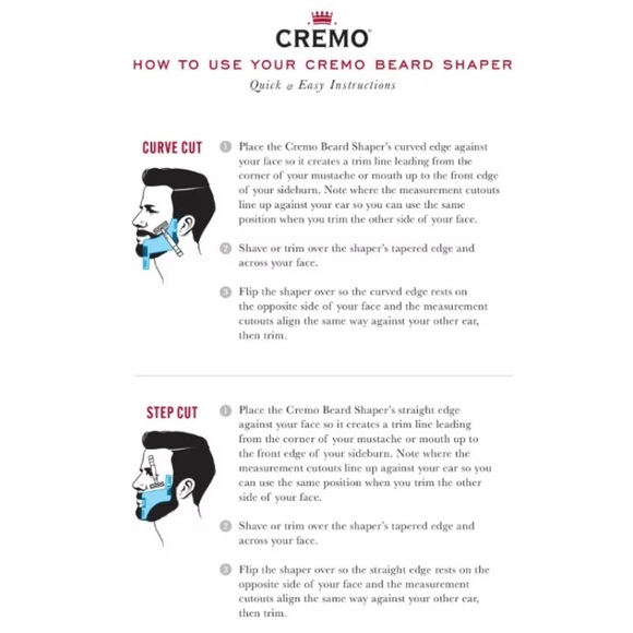 💛 Cremo Beard Shaper Grooming Tool All-In-One Template For Men - Picture 7 of 8